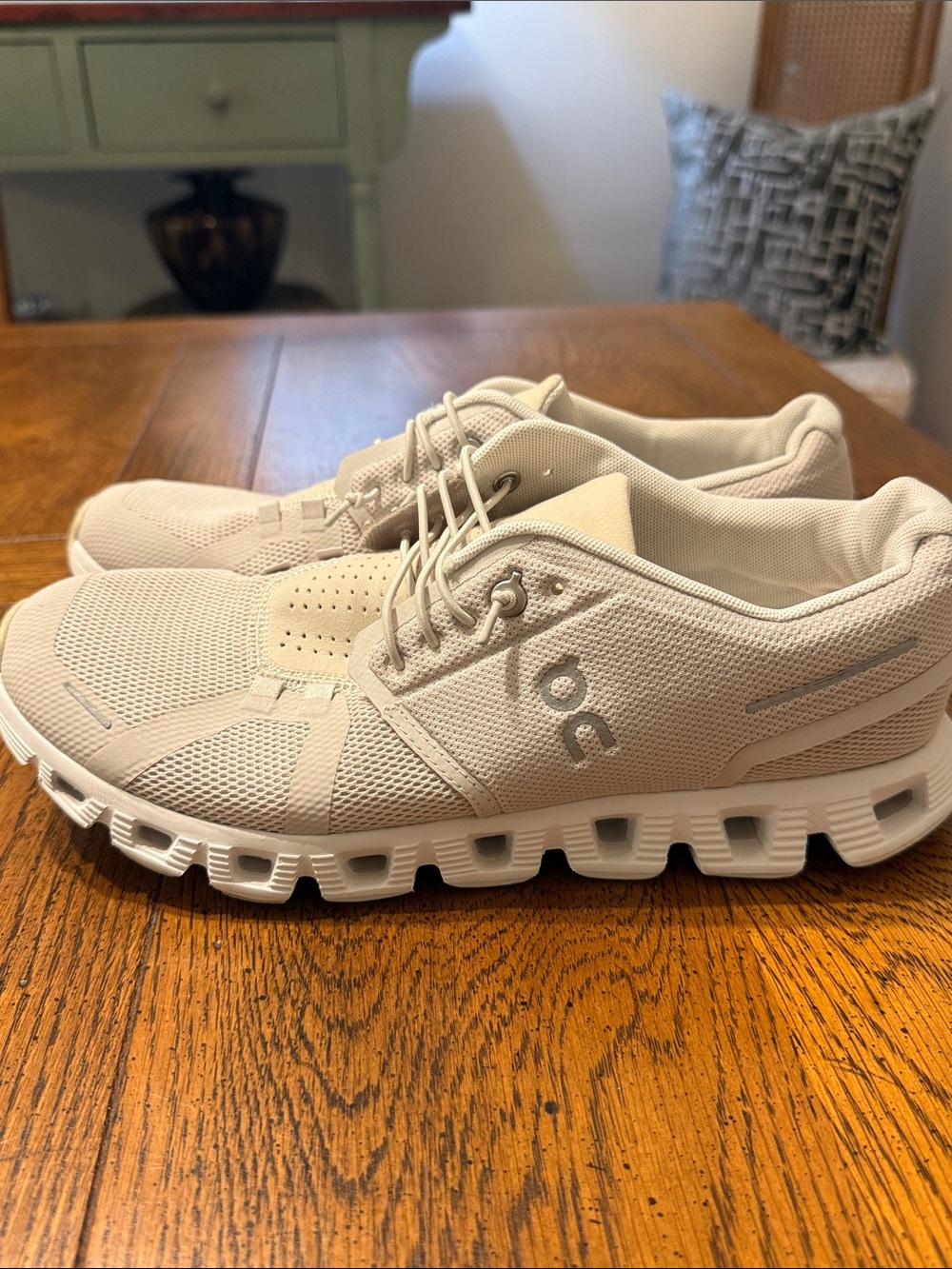 On Running Cloud Neutral Beige Women's Athletic Shoes